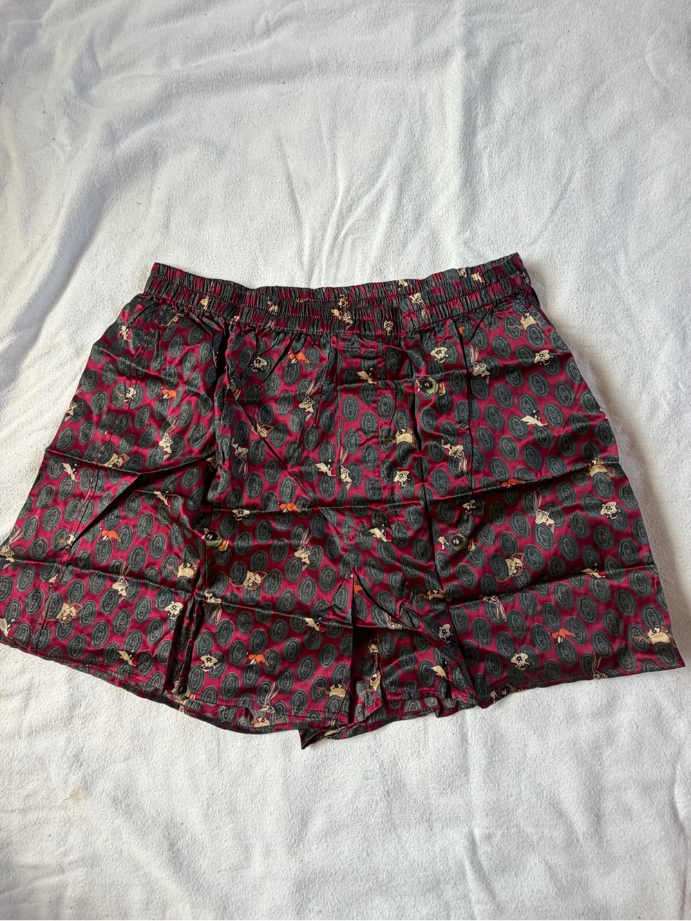 VTG Lot of 2 1993 Looney Tunes Boxers 100% Silk Bugs Bunny Sylvester Tasmanian